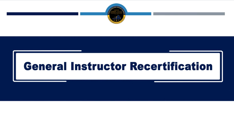 General Instructor Re-Certification (US)